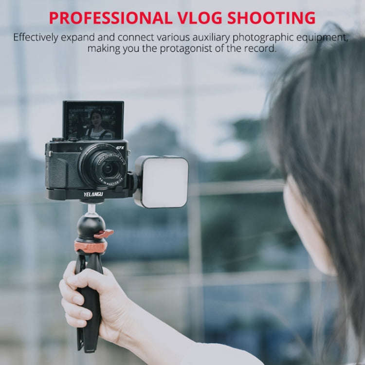 YELANGU CL9-A Camera Expansion Board Base L Plate Kit with LED Light + Tripod + Ball-head for Can...