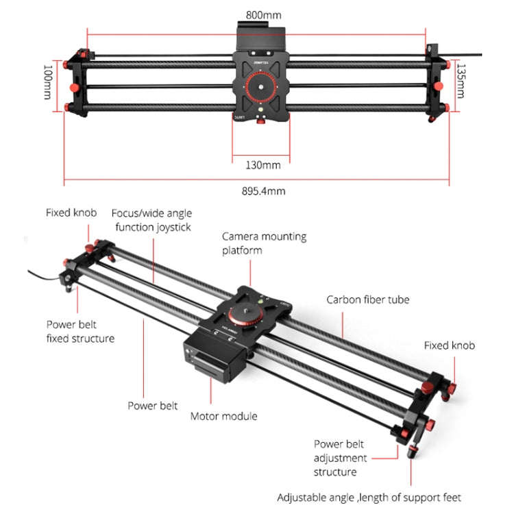 YELANGU L80TC 80cm Electrical Slide Rail Track with 2.4GHz Remote Control for SLR Cameras / Video...