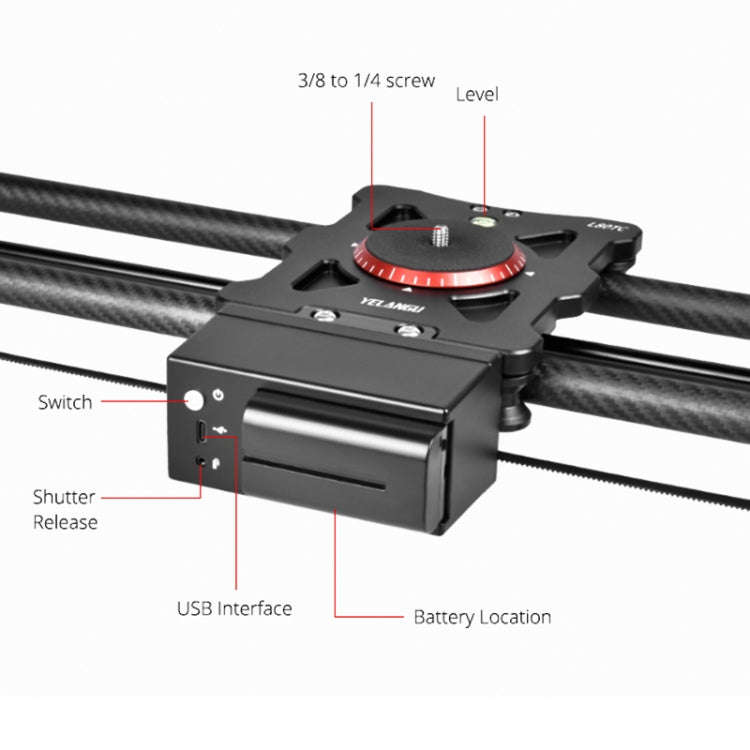 YELANGU L80TC 80cm Electrical Slide Rail Track with 2.4GHz Remote Control for SLR Cameras / Video...