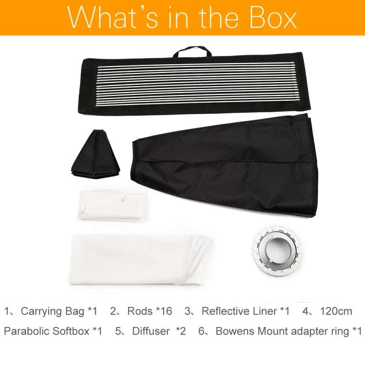 Godox P90L Diameter 90cm Parabolic Softbox Reflector Diffuser for Studio Speedlite Flash Softbox ...