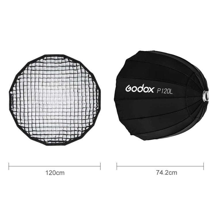 Godox P120L Diameter 120cm Parabolic Softbox Reflector Diffuser for Studio Speedlite Flash Softbo...
