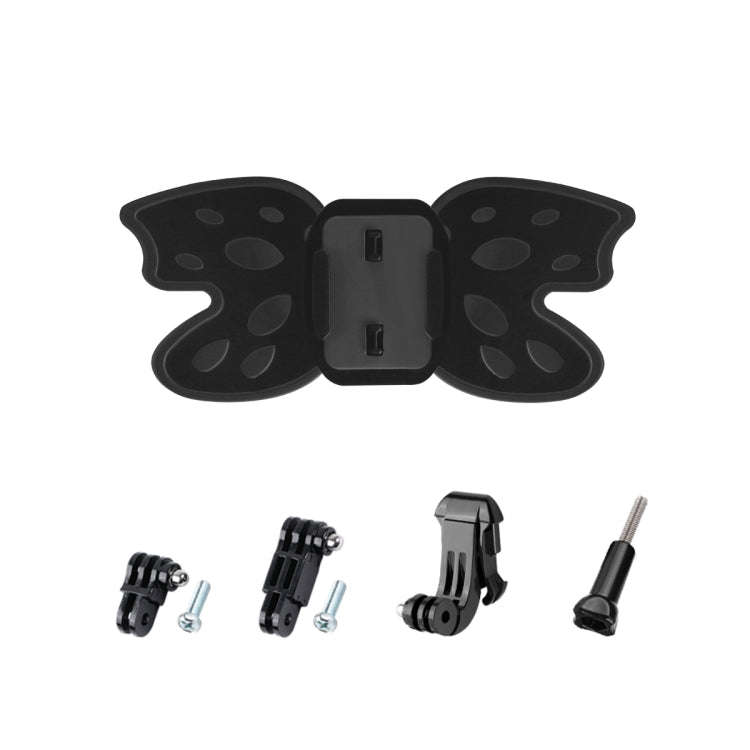 Butterfly Helmet Mount Adapter with 3-Way Pivot Arm & J-Hook Buckle & Long Screw for GoPro, Insta...