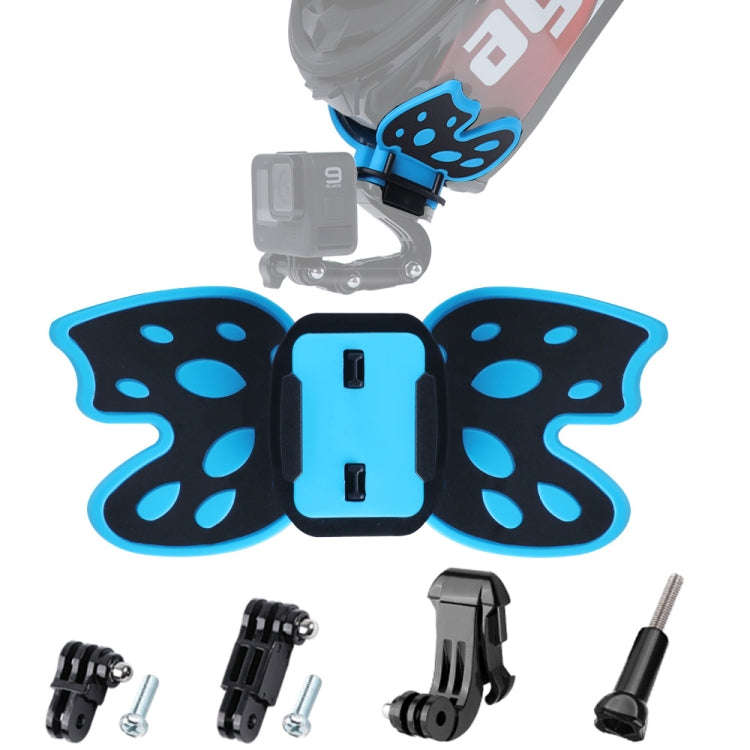 Butterfly Helmet Mount Adapter with 3-Way Pivot Arm & J-Hook Buckle & Long Screw for GoPro, Insta...