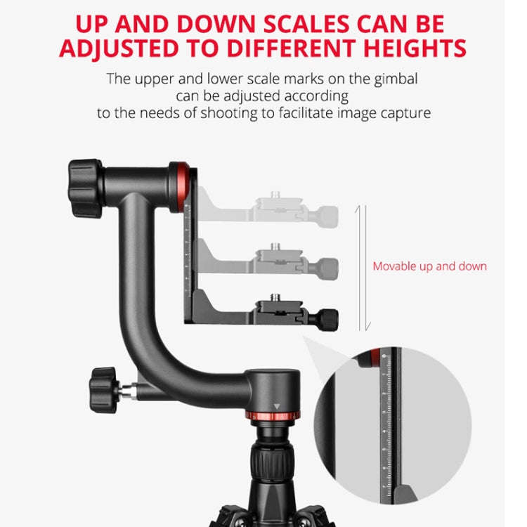 YELANGU  A201 360 Degree Horizontal Gimbal Tripod Head for DV and SLR Cameras (Black)