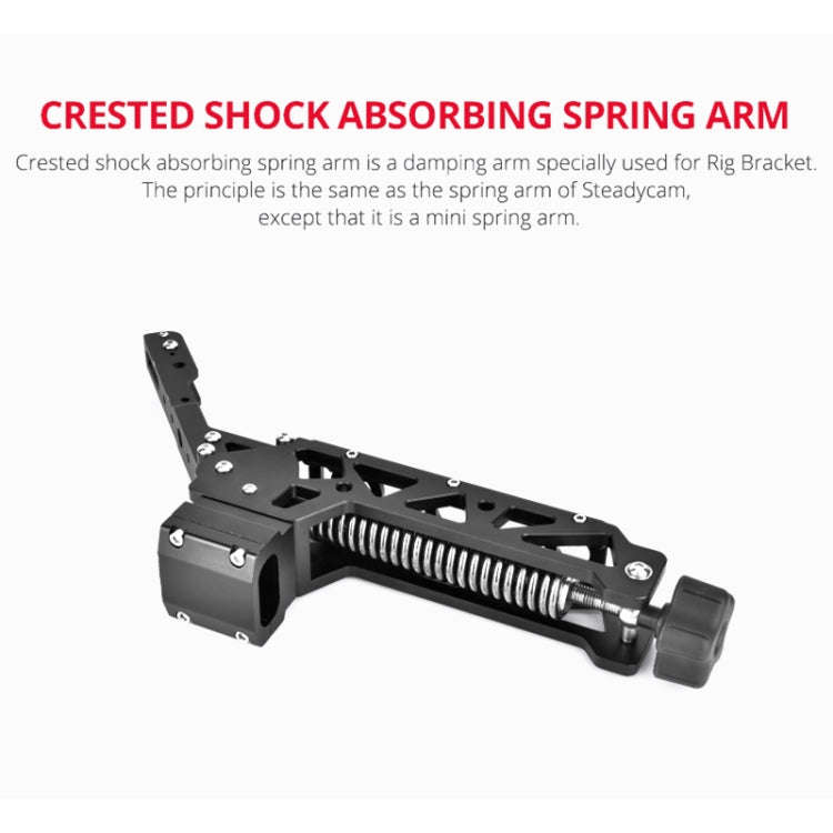 YELANGU BF01 Shock-absorbing Crested Damping Arm, Load: 3-15kg(Black)