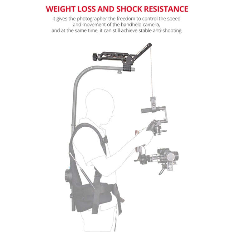 YELANGU BF01 Shock-absorbing Crested Damping Arm, Load: 3-15kg(Black)