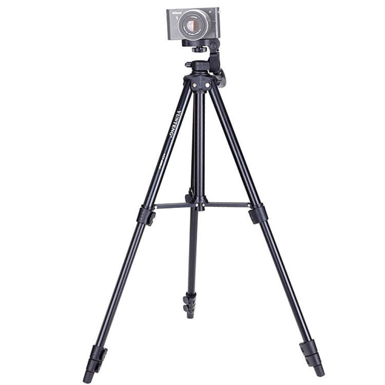 YUNTENG VCT-680RM 4-Section Folding Legs Aluminum Alloy Tripod Mount with Three-Dimensional Tripo...