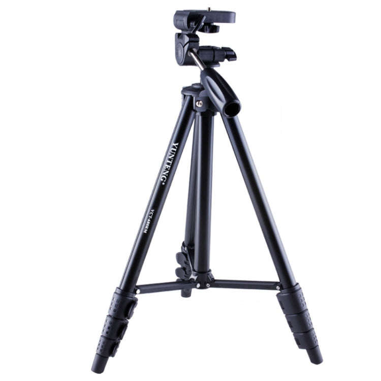 YUNTENG VCT-680RM 4-Section Folding Legs Aluminum Alloy Tripod Mount with Three-Dimensional Tripo...
