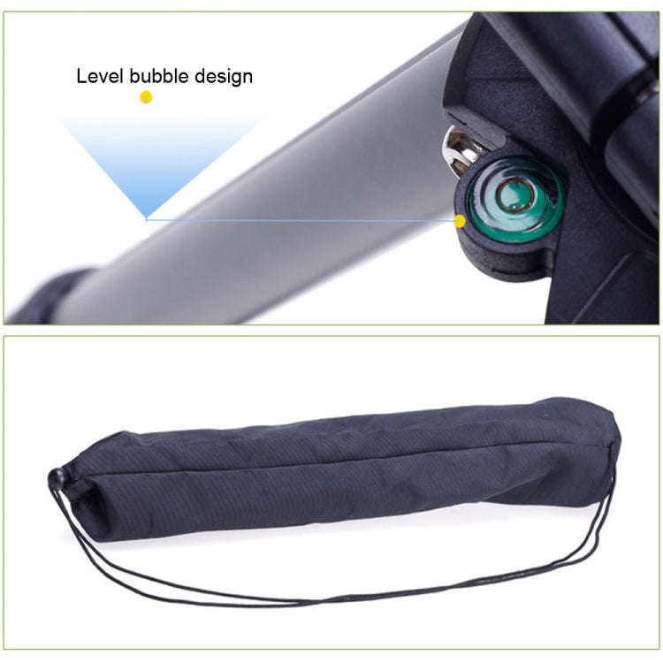 YUNTENG VCT-680RM 4-Section Folding Legs Aluminum Alloy Tripod Mount with Three-Dimensional Tripo...