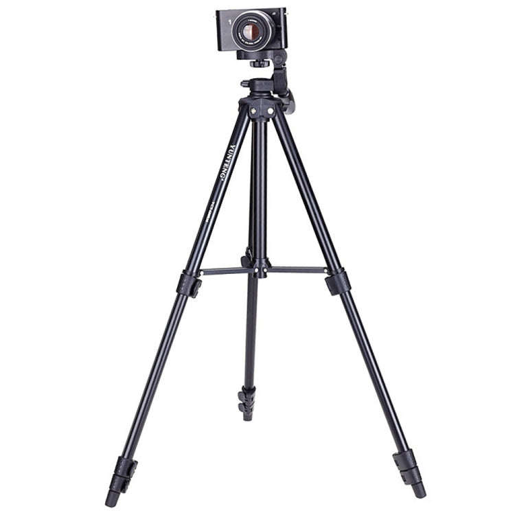 YUNTENG VCT-680RM 4-Section Folding Legs Aluminum Alloy Tripod Mount with Three-Dimensional Tripo...