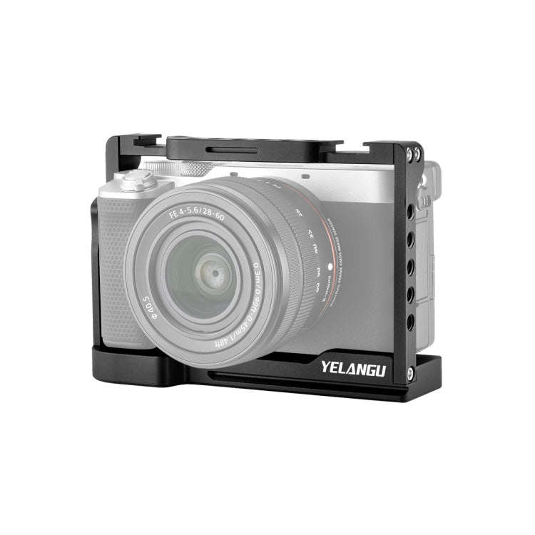 YELANGU C24 Video Camera Cage Stabilizer for Sony Alpha 7C / A7C / ILCE-7C (Black)