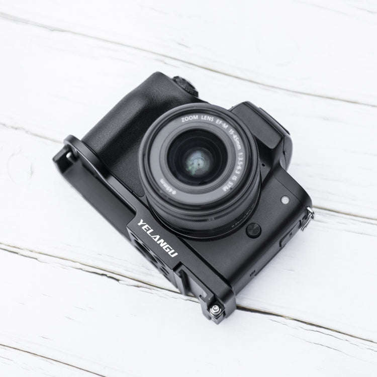 YELANGU CL13 Camera Expansion Board Base L Plate for Canon EOS M50 (Black)