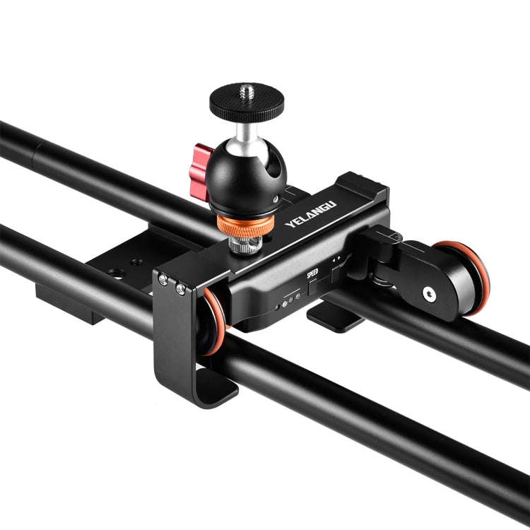 YELANGU L4X-60ET 60cm Splicing Slide Rail Track + Trolley Rail Buckle with Ballhead for SLR Camer...