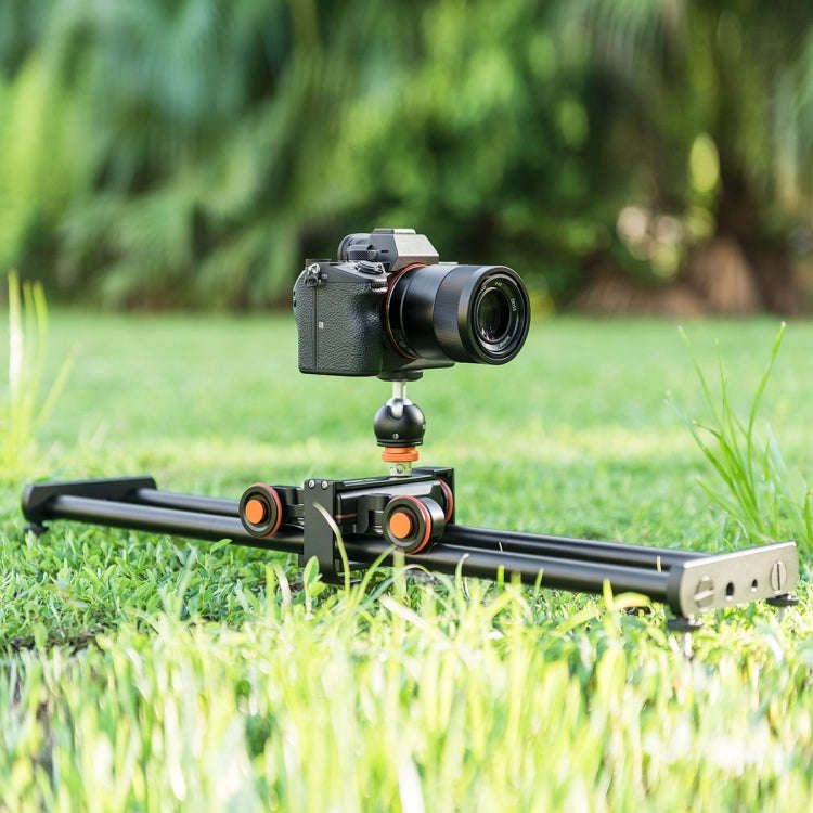 YELANGU L4X-60ET 60cm Splicing Slide Rail Track + Trolley Rail Buckle with Ballhead for SLR Camer...