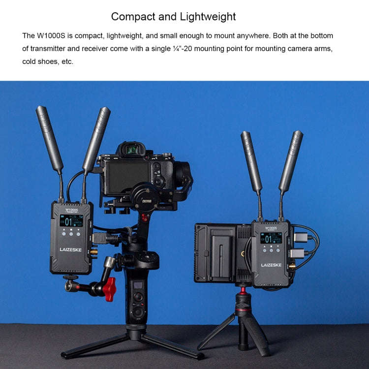 LAIZESKE W1000S 1000FT Dual HDMI + SDI Wireless Video Transmission System (Black)