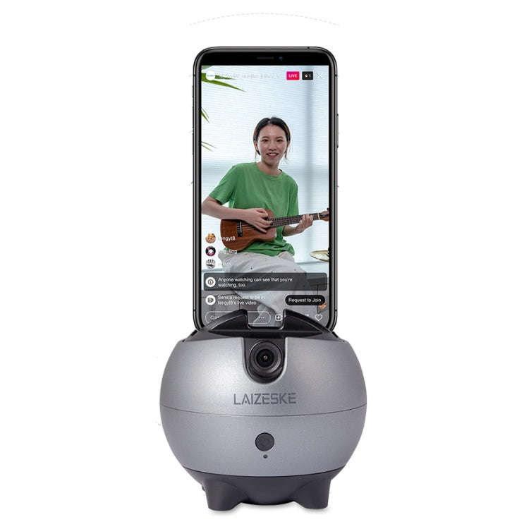 LAIZESKE LA8 Smart Robot Cameraman 360 Degree Auto Tracking Phone Holder (Grey)