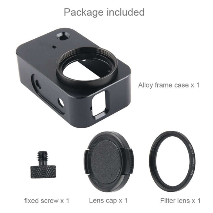 Housing Shell Aluminum Alloy Protective Cage with 37mm Filter Lens & Lens Cap & Screw for Xiaomi ...