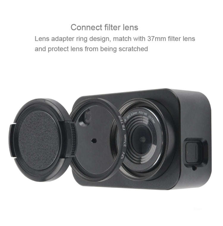 Housing Shell Aluminum Alloy Protective Cage with 37mm Filter Lens & Lens Cap & Screw for Xiaomi ...