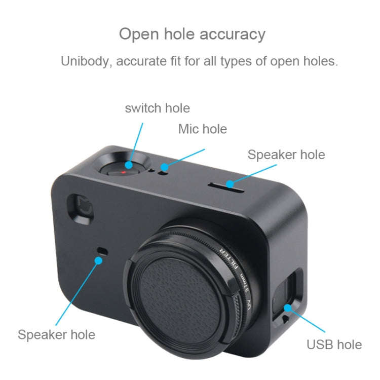 Housing Shell Aluminum Alloy Protective Cage with 37mm Filter Lens & Lens Cap & Screw for Xiaomi ...
