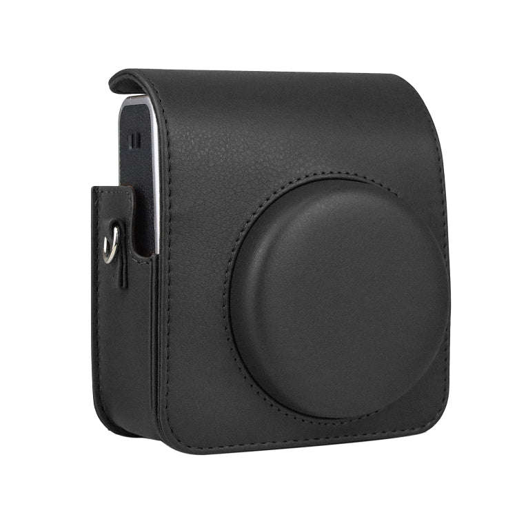 Full Body Camera Retro PU Leather Case Bag with Strap for FUJIFILM instax mini 40 (Black)