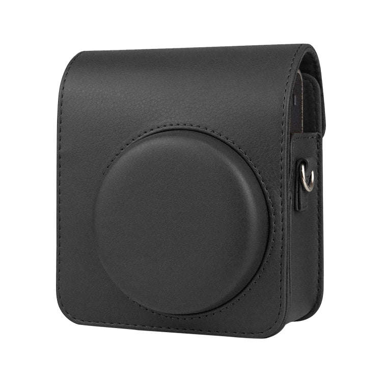 Full Body Camera Retro PU Leather Case Bag with Strap for FUJIFILM instax mini 40 (Black)