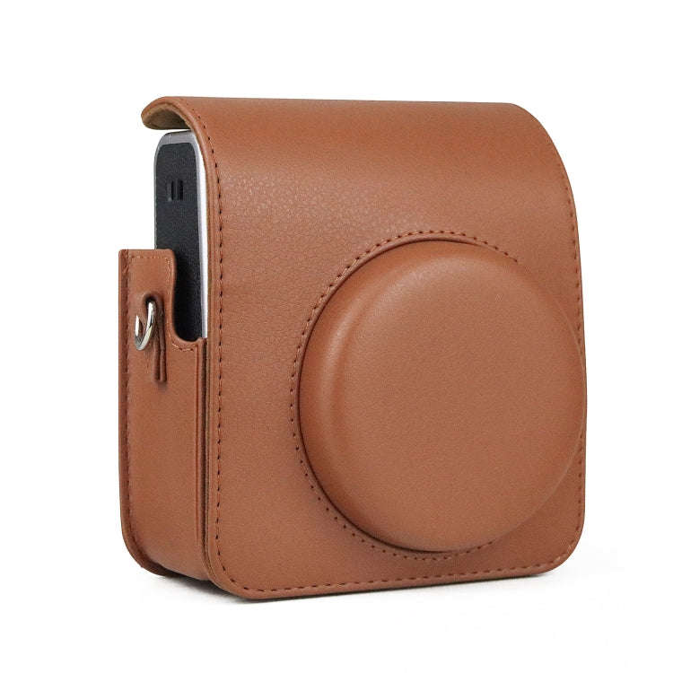Full Body Camera Retro PU Leather Case Bag with Strap for FUJIFILM instax mini 40 (Brown)