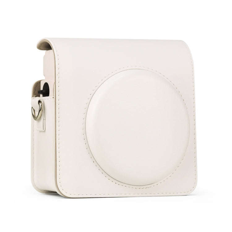 Full Body PU Leather Case Camera  Bag with Strap for FUJIFILM instax Square SQ1 (White)