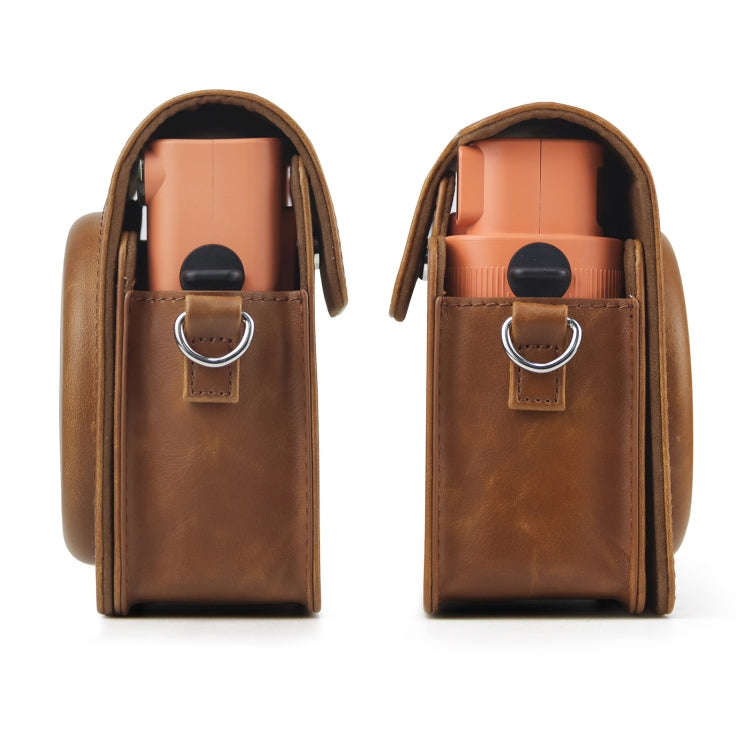Full Body PU Leather Case Camera  Bag with Strap for FUJIFILM instax Square SQ1 (Brown)