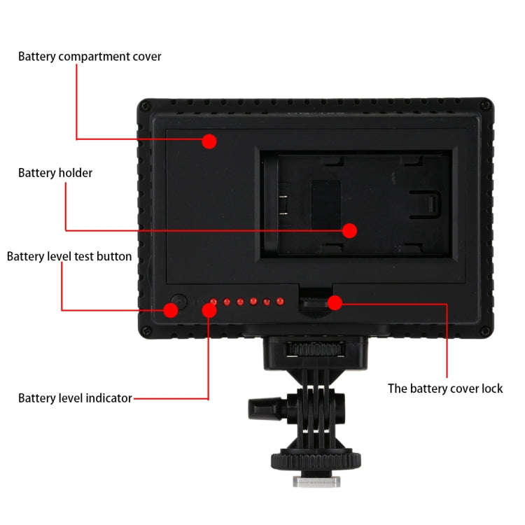HD-160 White Light LED Video Light on-Camera Photography Lighting Fill Light for Canon, Nikon, DS...