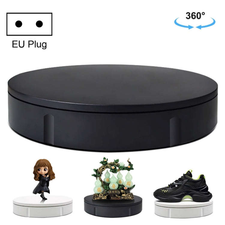 22cm Electric Rotating Display Stand Video Shooting Props Turntable, Load: 50kg, EU Plug (Black)