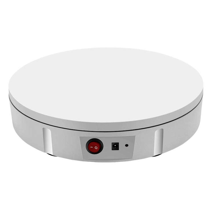 22cm Electric Rotating Display Stand Video Shooting Props Turntable, Load: 50kg, EU Plug (White)