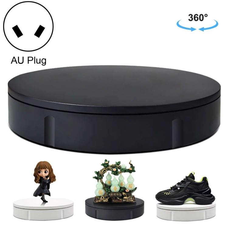 22cm Electric Rotating Display Stand Video Shooting Props Turntable, Load: 50kg, AU Plug (Black)