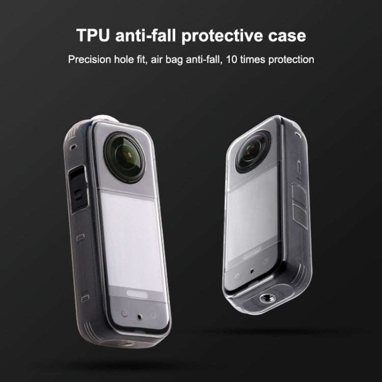 For Insta360 X3 Full Body Clear TPU Protective Case (Transparent)