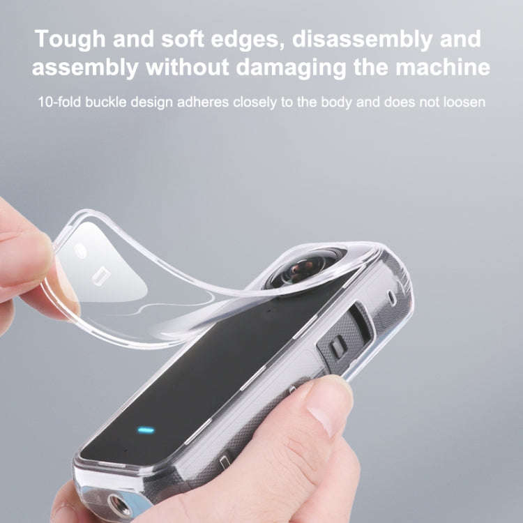 For Insta360 X3 Full Body Clear TPU Protective Case (Transparent)