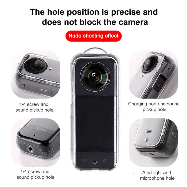 For Insta360 X3 Full Body Clear TPU Protective Case (Transparent)