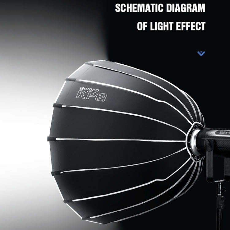 TRIOPO KP2-60 60cm Speedlite Flash Deep Parabolic Softbox Bowens Mount Diffuser(Black)