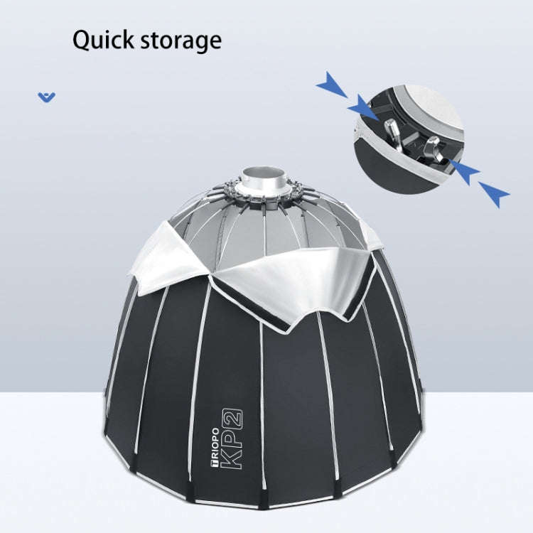 TRIOPO KP2-60 60cm Speedlite Flash Deep Parabolic Softbox Bowens Mount Diffuser(Black)