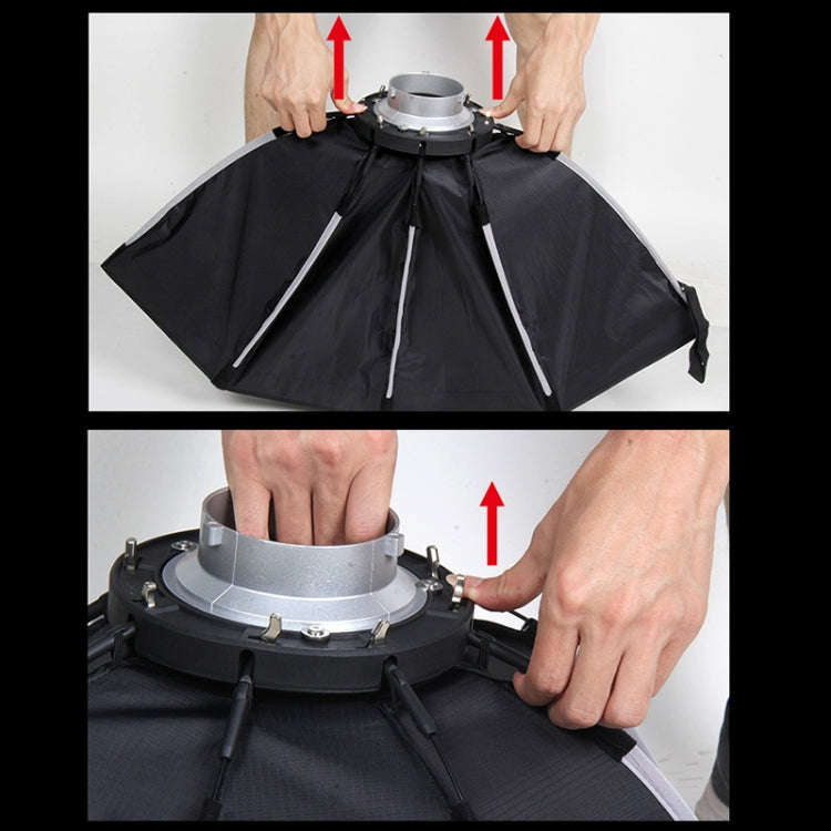 TRIOPO K2-120 120cm Speedlite Flash Octagon Parabolic Softbox Bowens Mount Diffuser (Black)