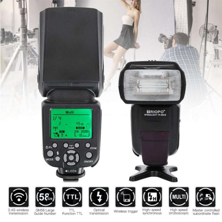 TRIOPO TR-982IIIN Flash Light Speedlite for Nikon (Black)