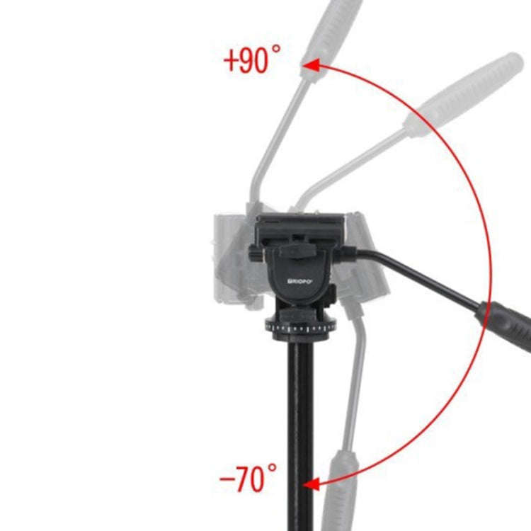 TRIOPO K2808 Aluminum Tripod Mount with HY-350 Heavy Duty Damping Head (Black)