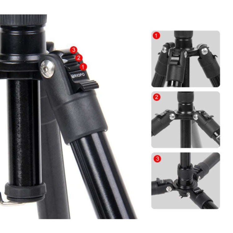 TRIOPO K2808 Aluminum Tripod Mount with HY-350 Heavy Duty Damping Head (Black)