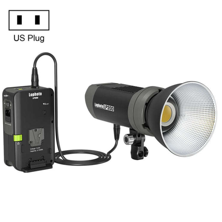 Lophoto LP-200Bi 200W Dual-Color Temperature Continuous Light LED Studio Video Fill Light(US Plug)