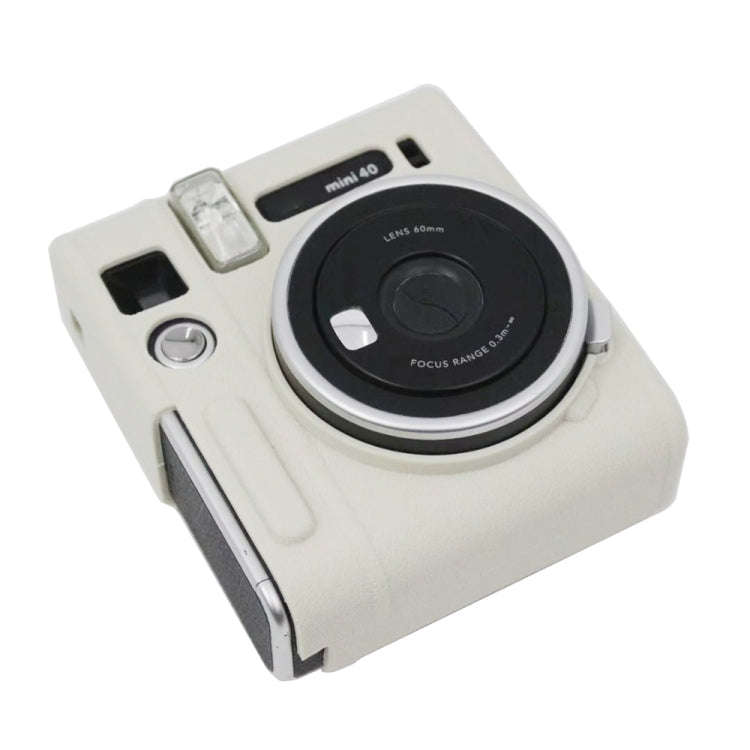 Soft Silicone Protective Case for Fujifilm Instax mini 40 (White)