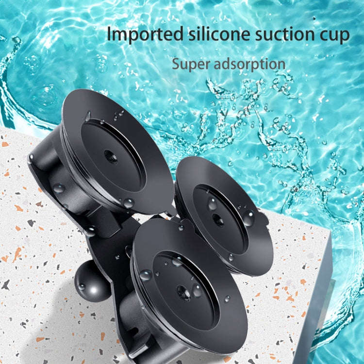 Dual Suction Cup Mount Holder with Tripod Adapter & Screw & Phone Clamp & Anti-lost Silicone Net ...