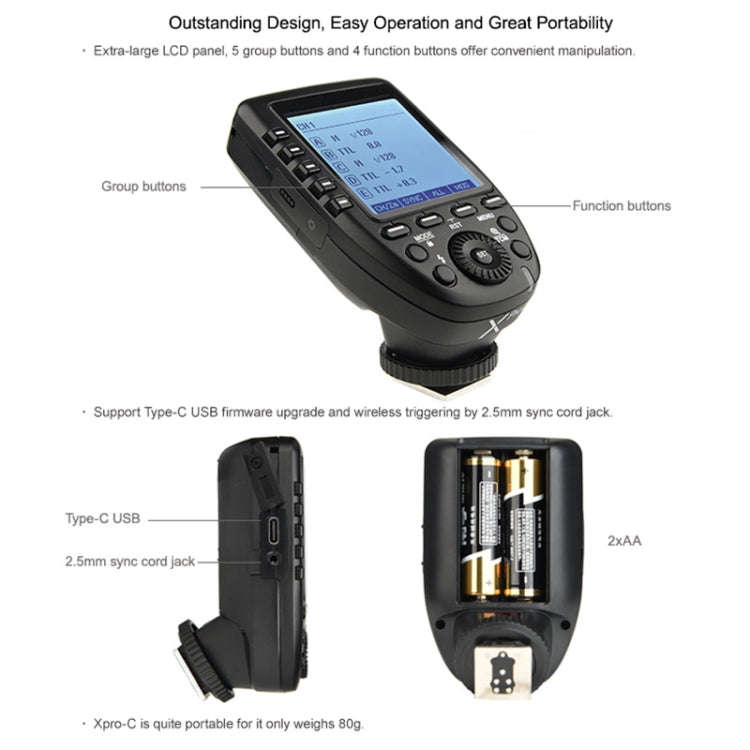Godox Xpro-O TTL Wireless Flash Trigger for Olympus (Black)