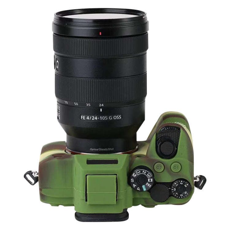 For Sony A7R4 Soft Silicone Protective Case(Camouflage)