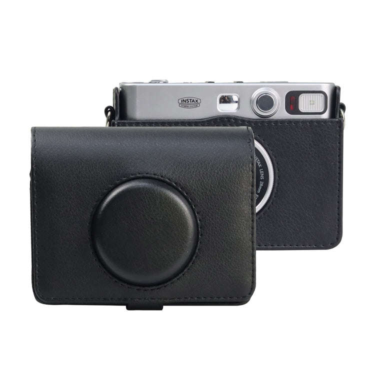 Retro Full Body Camera PU Leather Case Bag with Strap for FUJIFILM instax mini Evo(Black)
