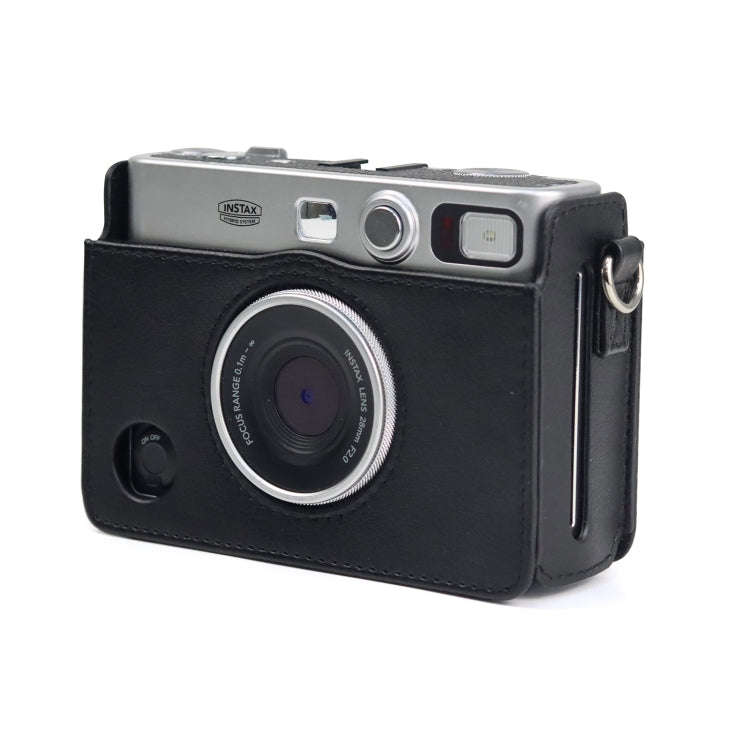 Retro Full Body Camera PU Leather Case Bag with Strap for FUJIFILM instax mini Evo(Black)