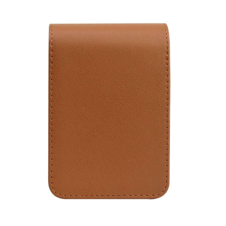 Vertical Full Body Camera PU Leather Case Bag with Strap for FUJIFILM instax mini Evo (Brown)