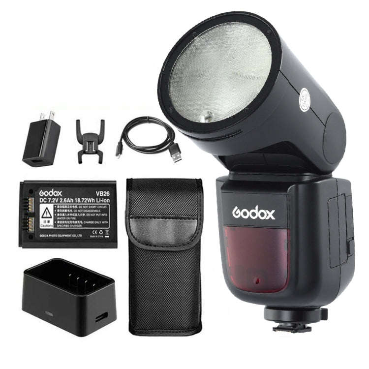 Godox V1S Round Head TTL Flash Speedlite for Sony (Black)